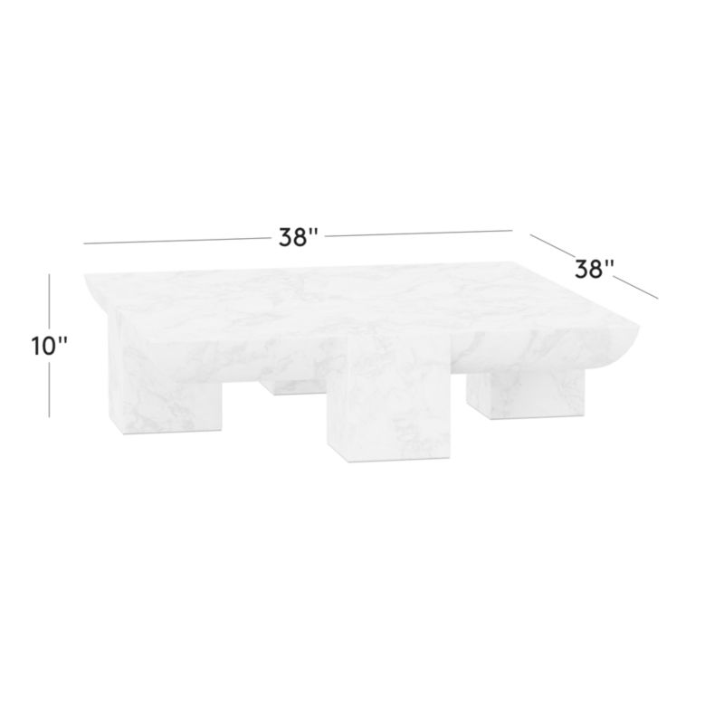 Marlo Square Marble Indoor/Outdoor Coffee Table