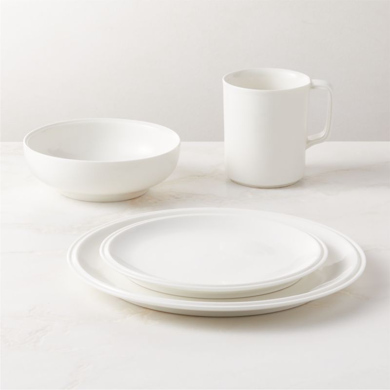 Viewing product image Frette 4-Piece Off-White Dinnerware Set with Soup Bowl - image 1 of 2