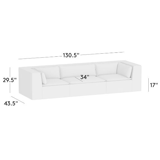 Martine 3-Piece Leather Sectional Sofa