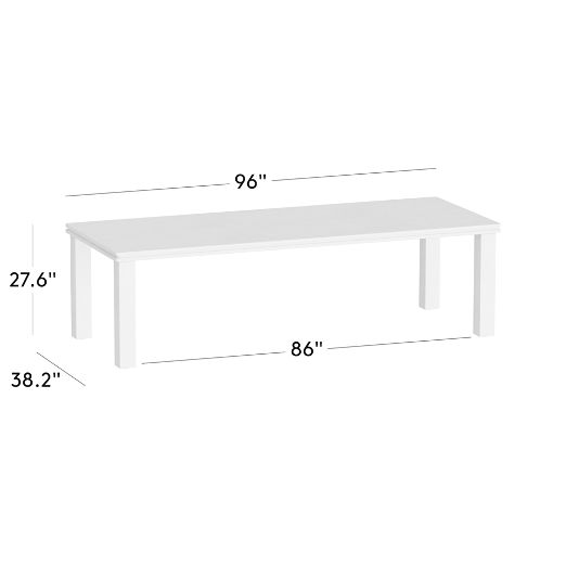 Oakley 96" Faux Limestone Indoor/Outdoor Dining Table Set with Ivory Sunbrella® Cushions