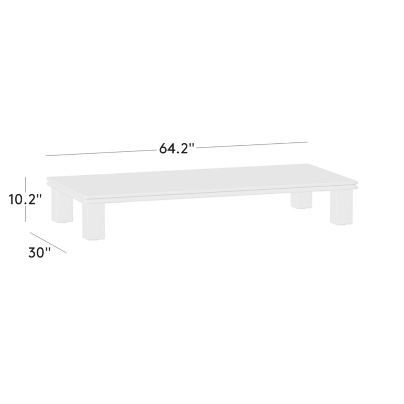 Oakley 64" Rectangular Faux Limestone Outdoor Coffee Table