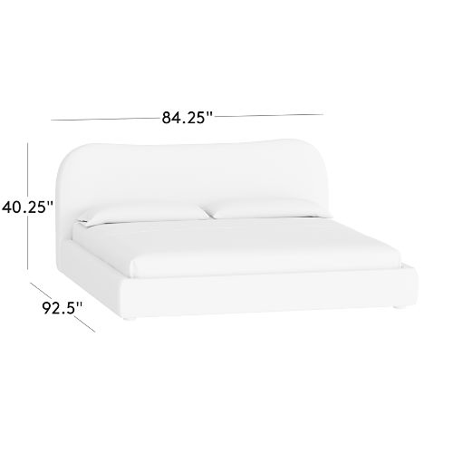 Diana King Bello Black Leather Bed