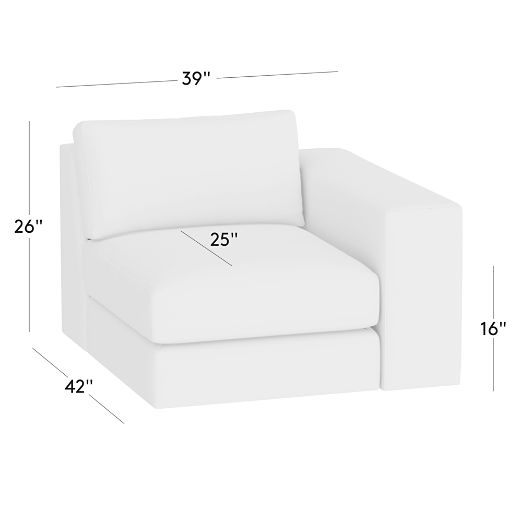 Berkeley Leather Right Arm Sofa