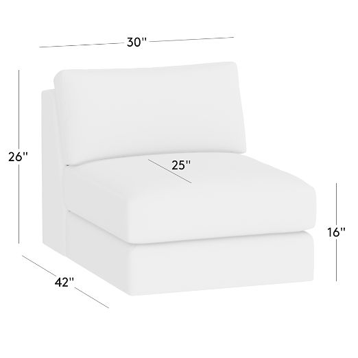 Berkeley Leather Armless Chair