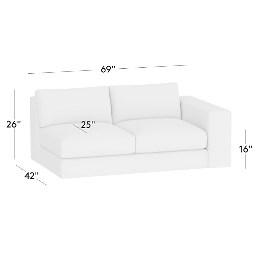 Berkeley Leather Right Arm Sofa