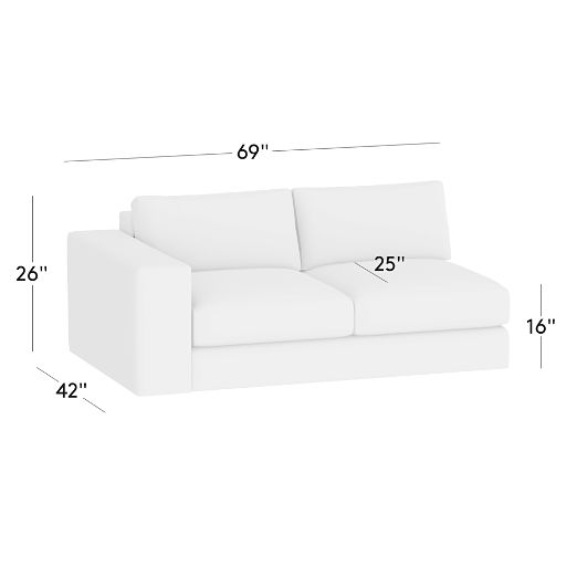 Berkeley Leather Left Arm Sofa