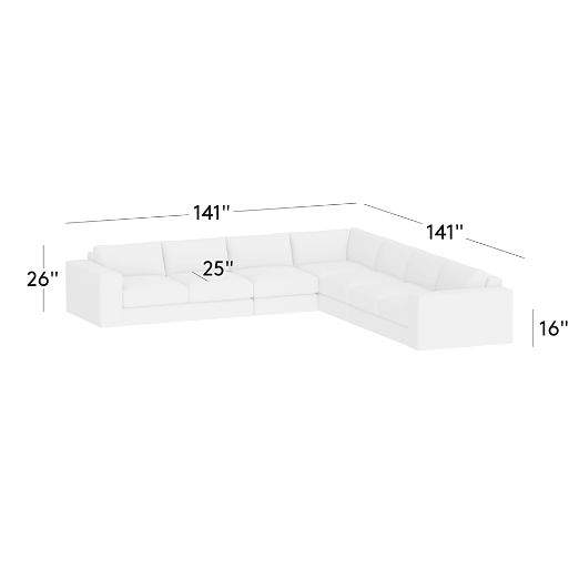 Berkeley 5-Piece Modular L-Shaped Leather Sectional Sofa