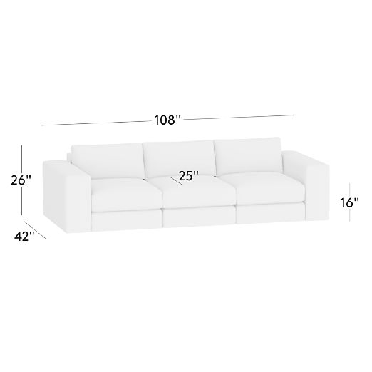 Berkeley 3-Piece Modular Leather Sectional Sofa
