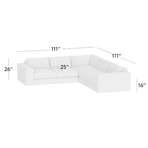 Berkeley 3-Piece Modular L-Shaped Leather Sectional Sofa