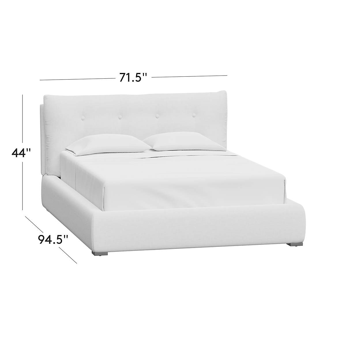 View Tipton Ivory Tufted Bed - image 2 of 3