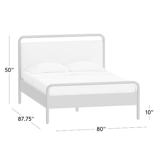 Kamari Oak Wood and Ivory Upholstered King Bed