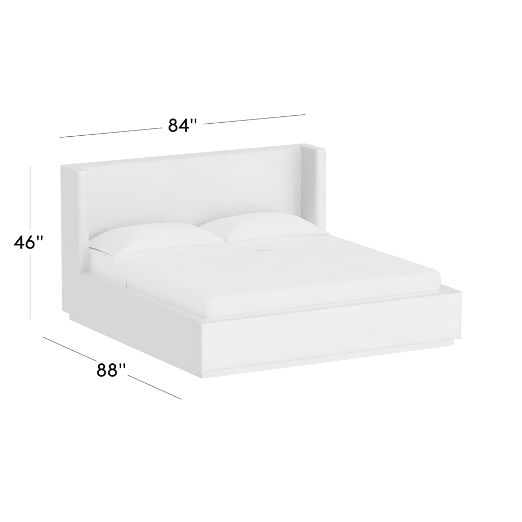 Russell Ivory Performance Chenille Upholstered Storage Bed