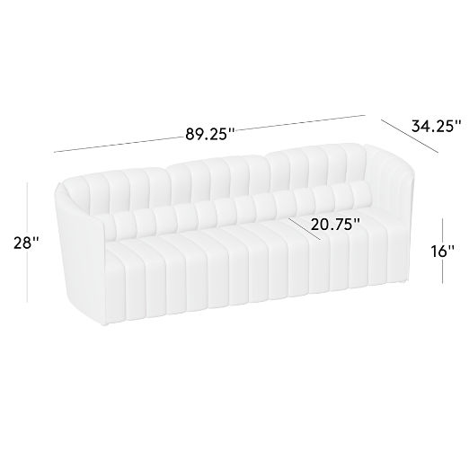 Ripple 88" Bloce Grey Sofa by Steen Østergaard