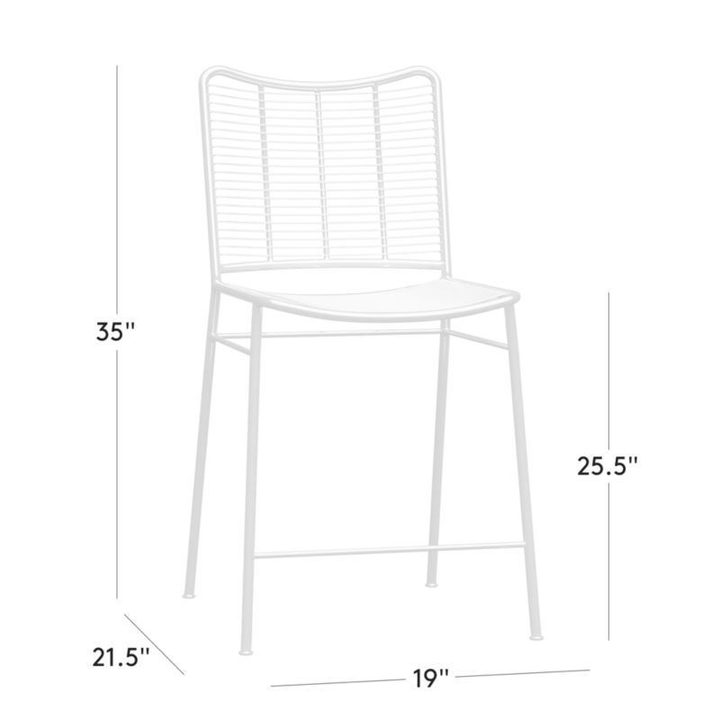 View Sigma Black Metal Dining Counter Stool - image 3 of 8