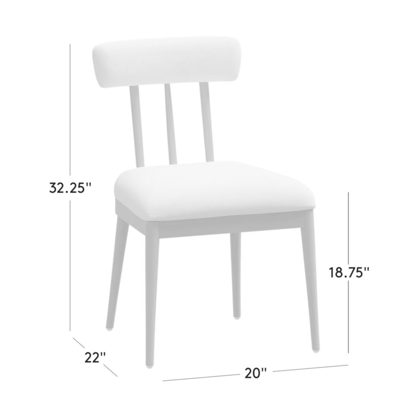 View Arcos Oak Wood and Ivory Upholstered Dining Chair - image 3 of 13