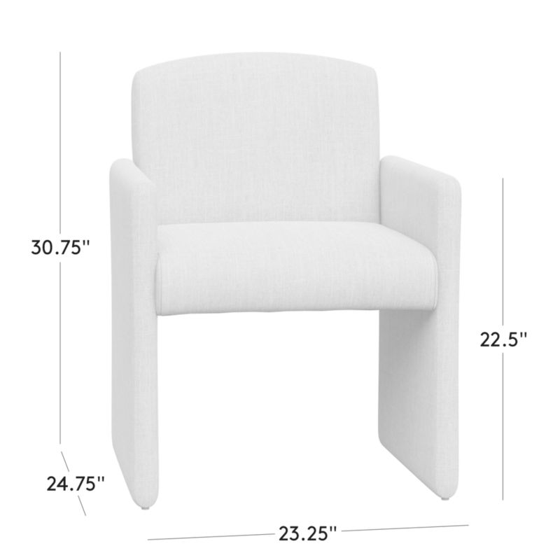 View Justine Brown Upholstered Dining Armchair - image 3 of 8