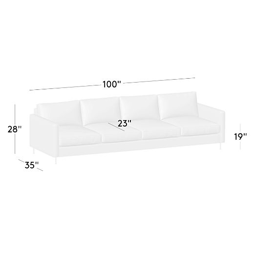 Brett 100" Leather Sofa