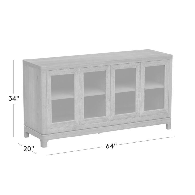 View Truman 64" Acacia Wood and Glass Door Credenza - image 3 of 10