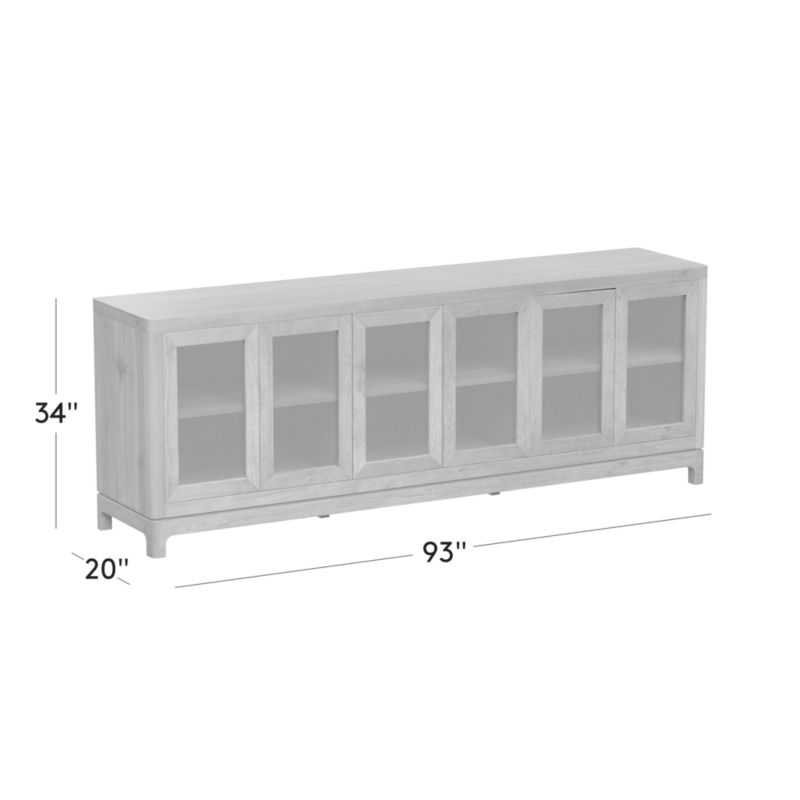 View Truman 93" Acacia Color and Glass Door Credenza - image 3 of 10