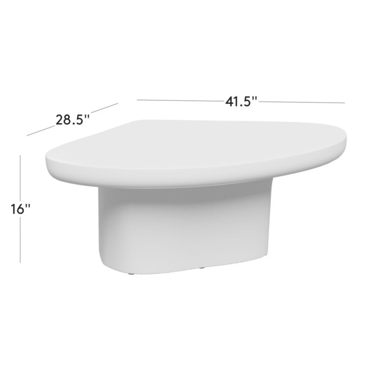 View Tieri White Resin Outdoor Side Table Large - image 3 of 14