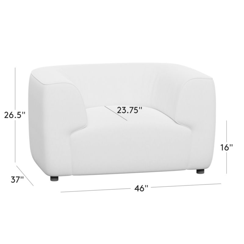 Rodez White Performance Fabric Accent Chair