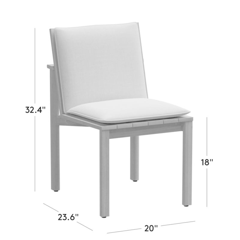 View Cabra Teak Outdoor Dining Chair with Grey Sunbrella® Cushion - image 3 of 12