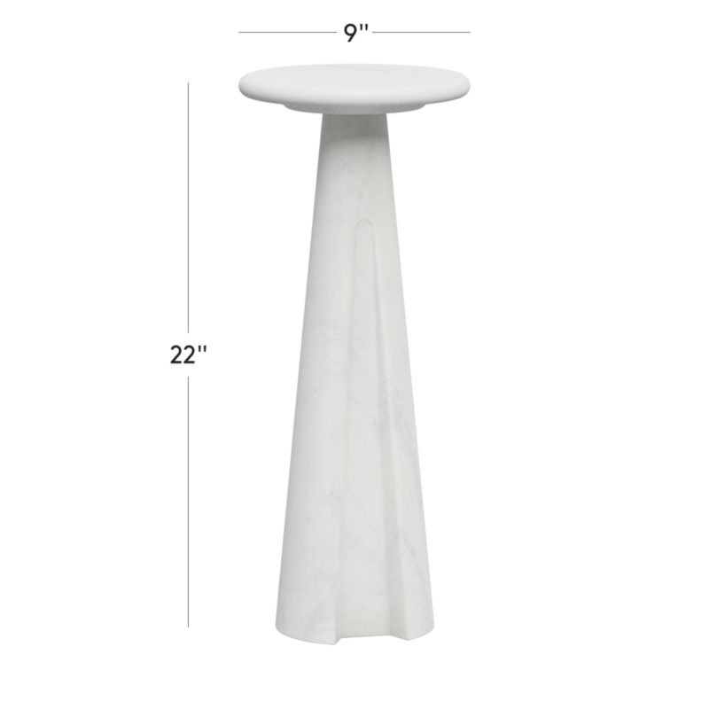 View Ciccio White Marble Side Table - image 3 of 11