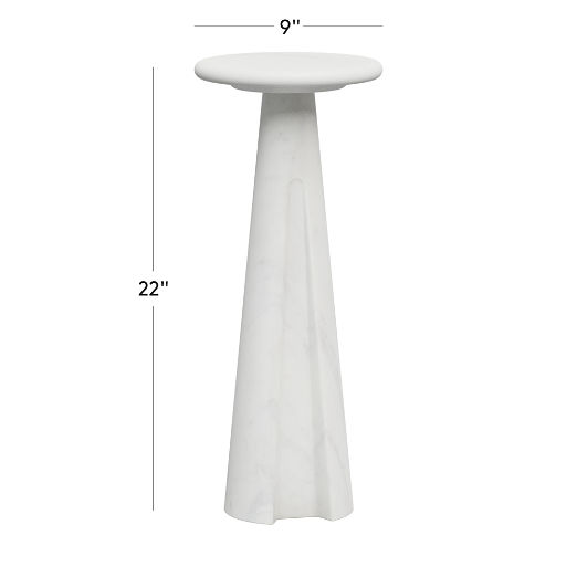 Ciccio White Marble Side Table