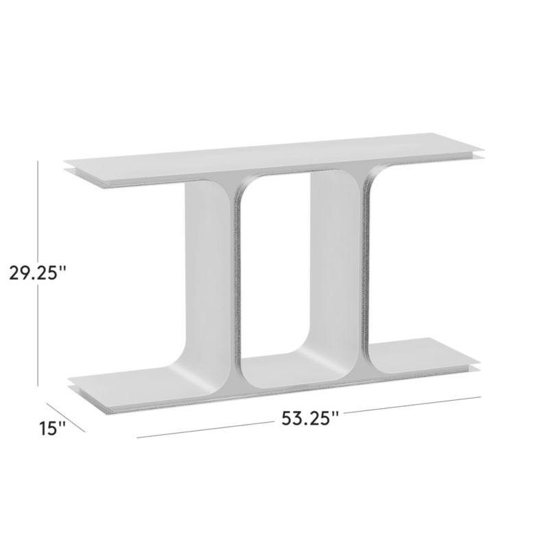 View Ipsilon 53" Black Metal Console Table - image 3 of 11