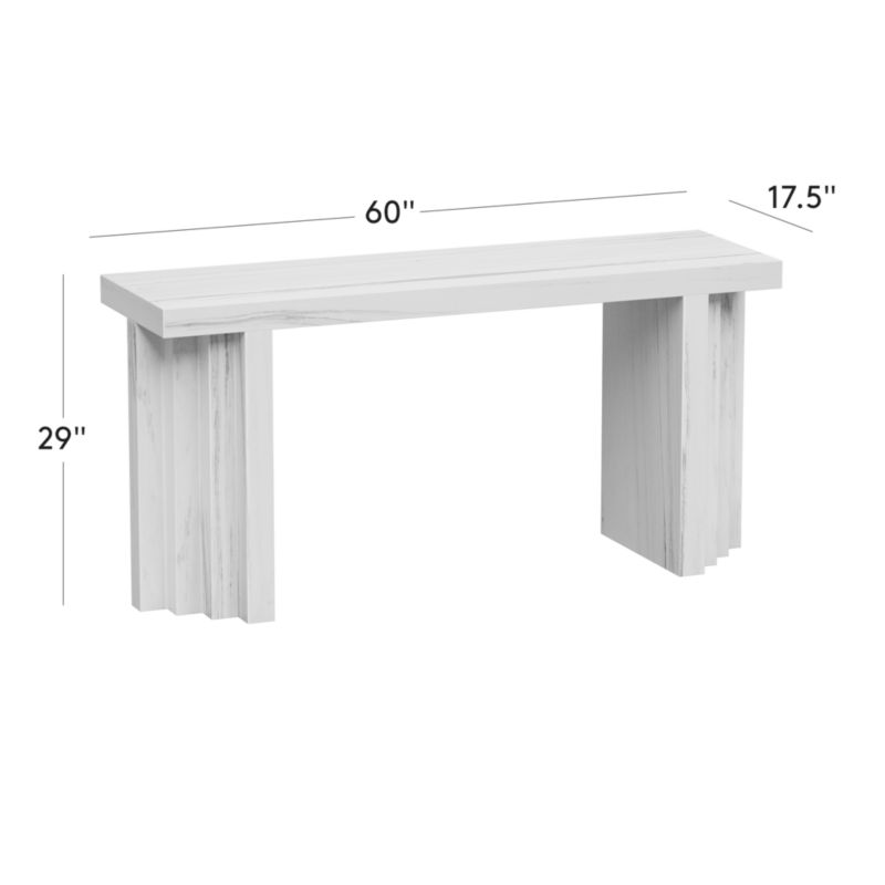 View Scada 60" White Marble Console Table - image 3 of 12