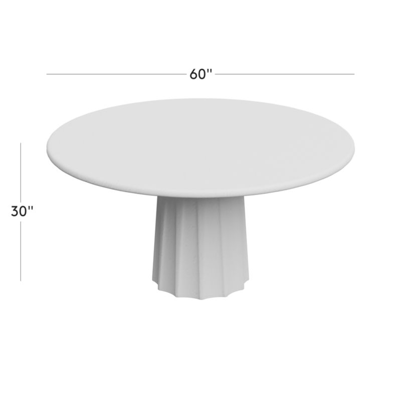 View Boscoe 60" Round White Concrete Indoor/Outdoor Dining Table - image 3 of 10