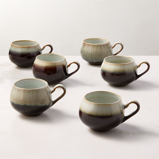 Aba Reactive Glaze Mugs 9oz Set of 6