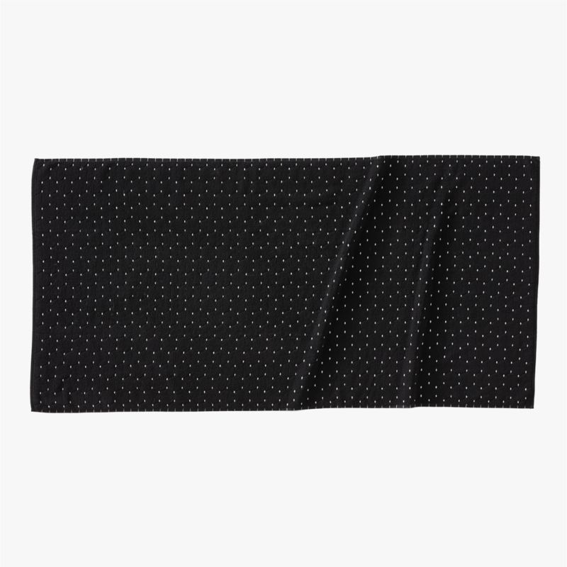 Abbie Organic Cotton Black and White Bath Towels