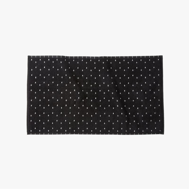 Abbie Organic Cotton Black and White Bath Towels