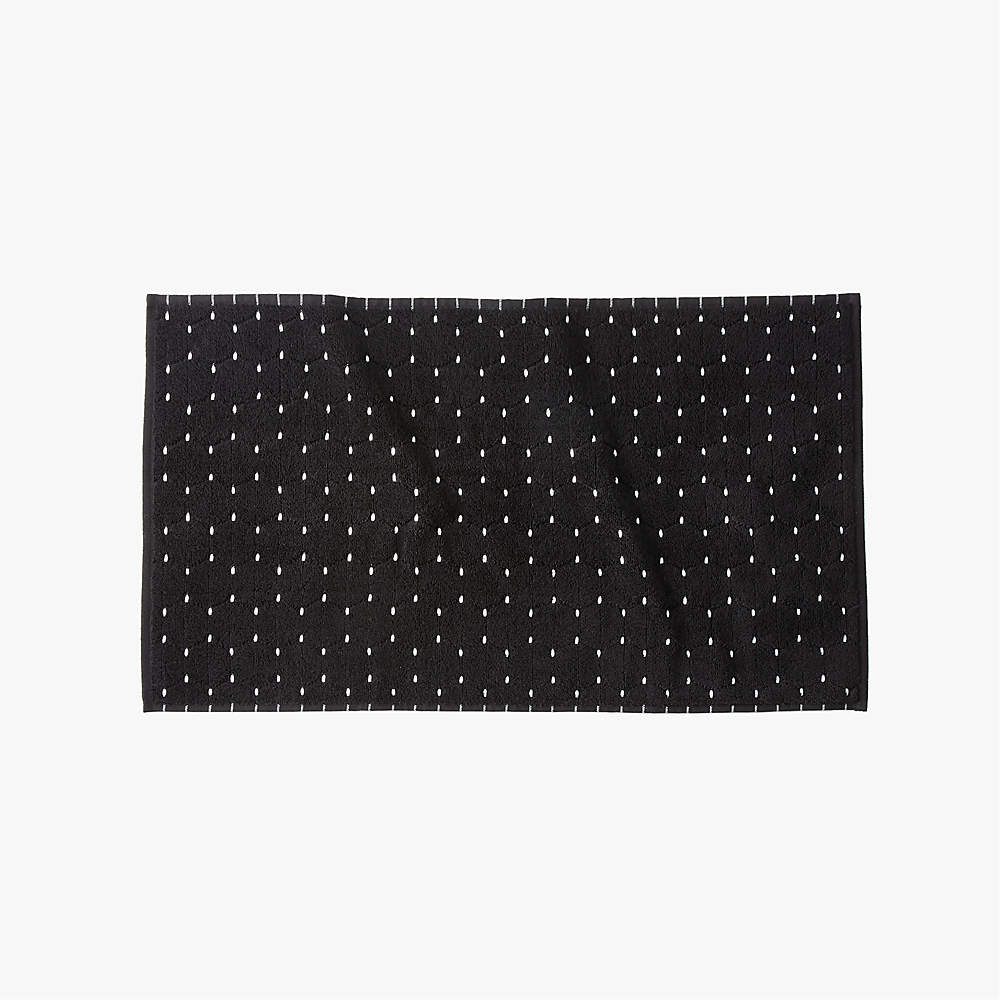 Abbie Organic Cotton Black and White Bath Towels