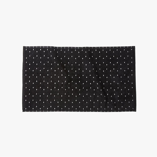 Abbie Organic Cotton Black and White Hand Towel