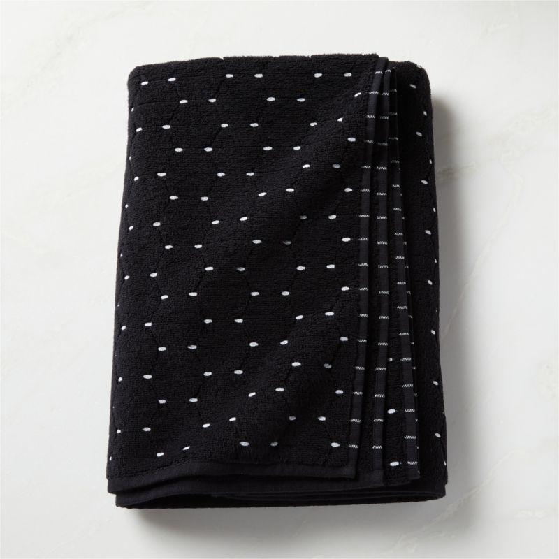 View Abbie Organic Cotton Black and White Bath Towel details