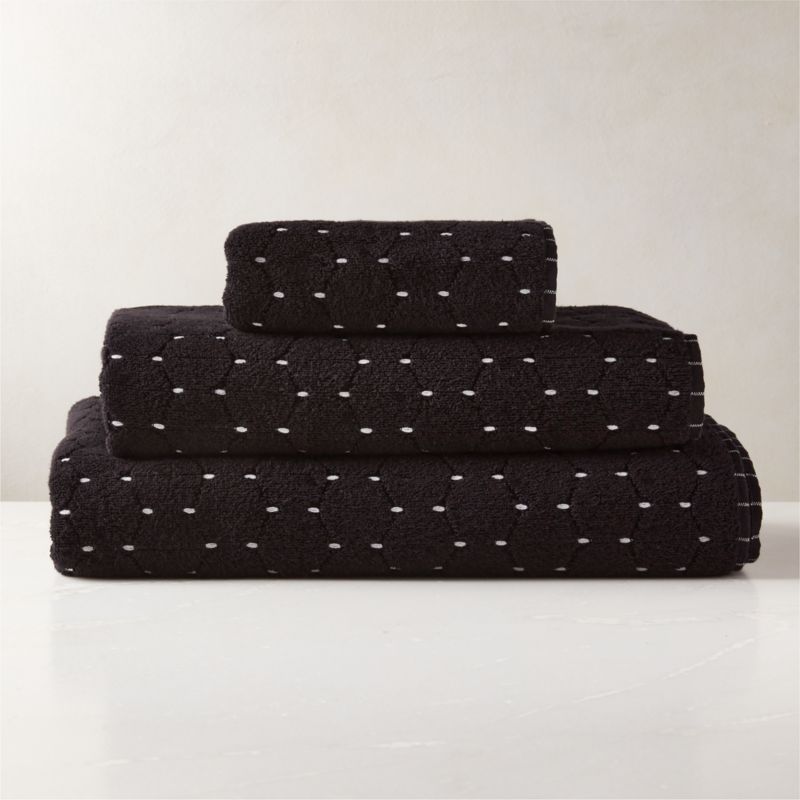 Black and white decorative towels sale