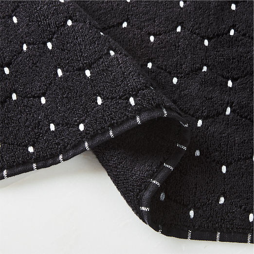 Abbie Organic Cotton Black and White Bath Sheet