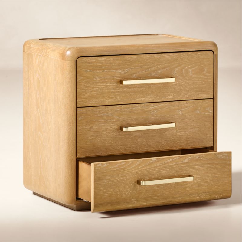 Abbott 3-Drawer Wood Nightstand - image 2 of 6