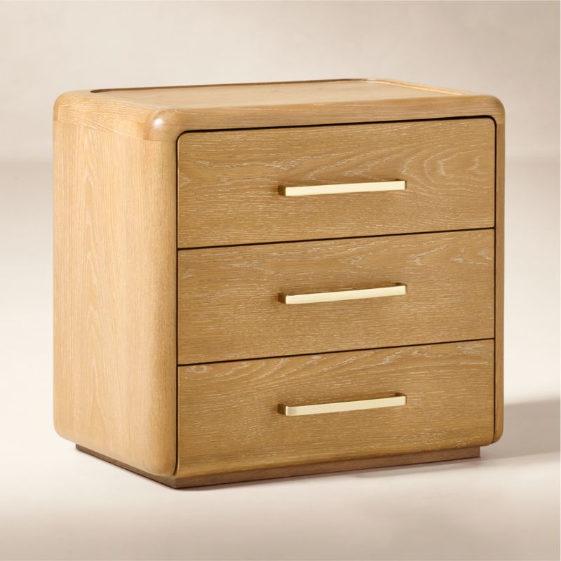 Abbott 3-Drawer Wood Nightstand - image 1 of 6