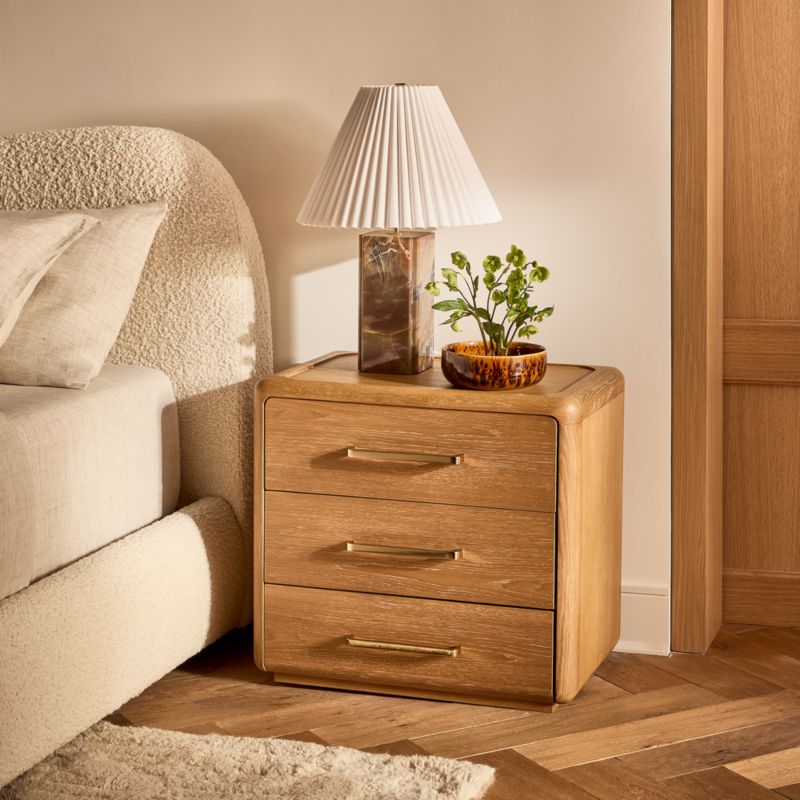 Abbott 3-Drawer Wood Nightstand - image 1 of 7