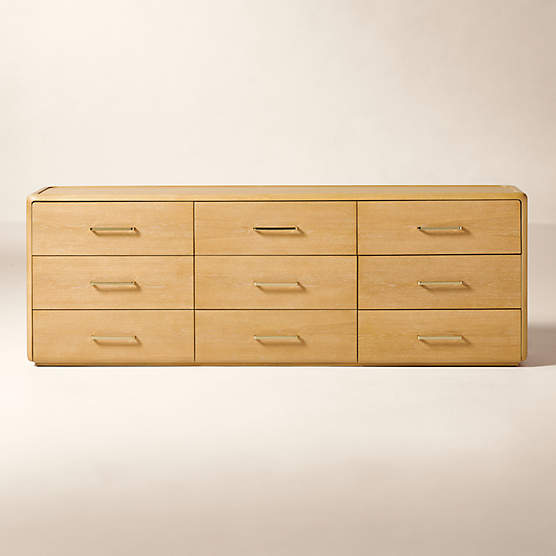 Abbott 93" Wood 9-Drawer Dresser