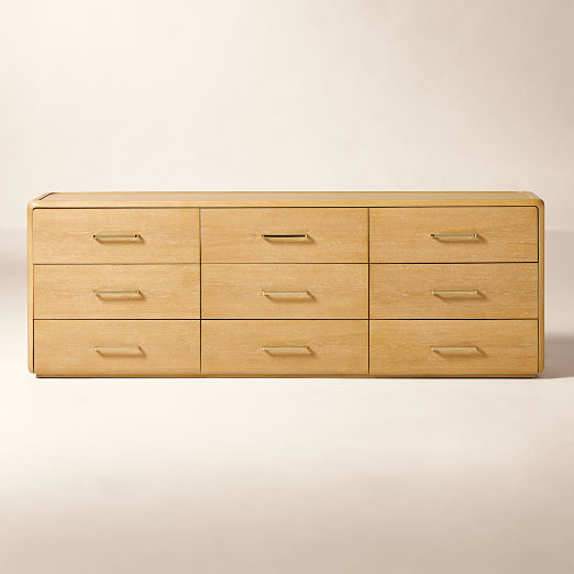 Abbott 93" Wood 9-Drawer Dresser