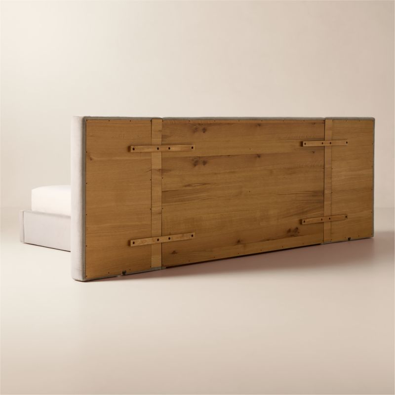 Abbott Grey Velvet Extended King Platform Bed - image 5 of 9