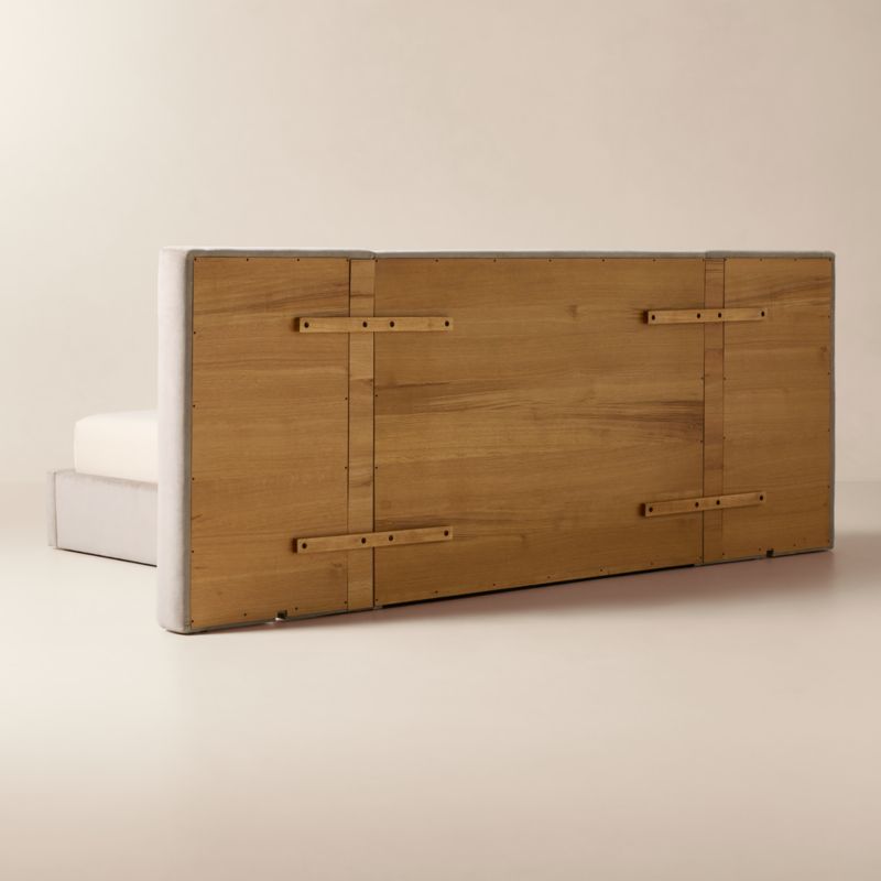 Abbott Grey Velvet Extended Queen Platform Bed - image 7 of 11