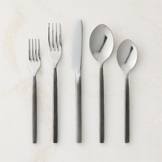 Abe 20-Piece Brushed Black Flatware Set