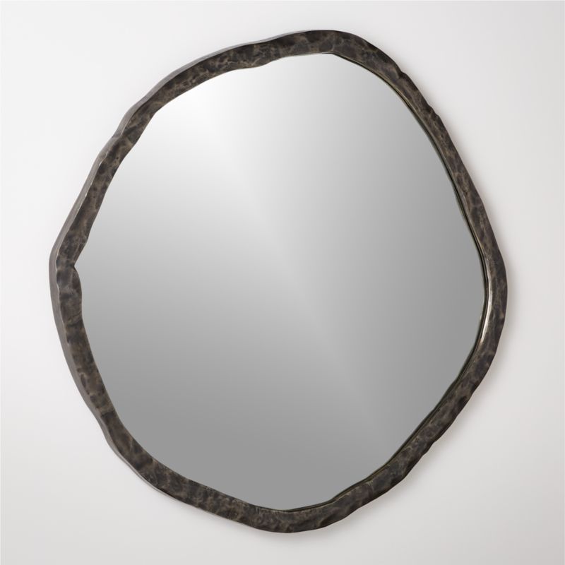 Abel Black Round Wall Mirror 48" - image 3 of 12