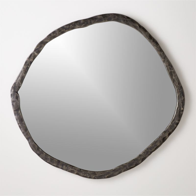 Abel Black Round Wall Mirror 48" - image 0 of 12