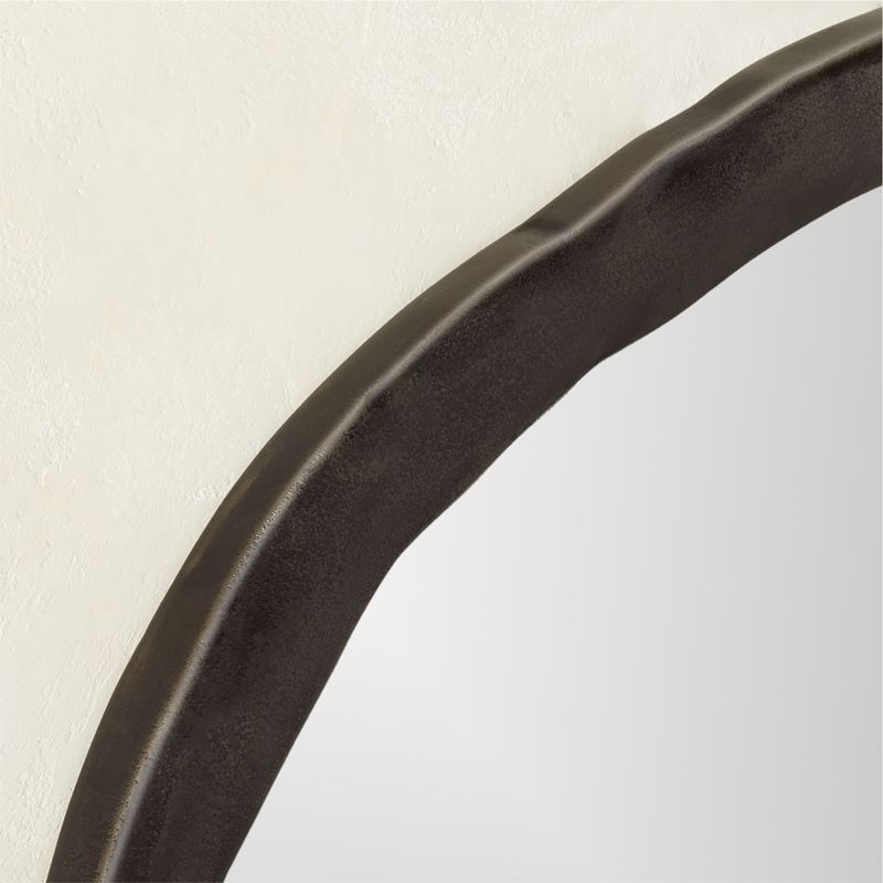 Abel Black Round Wall Mirror 34" - image 4 of 10